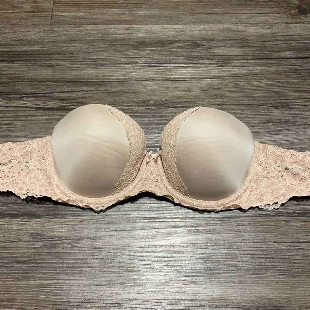 Aerie strapless nude bra without push up